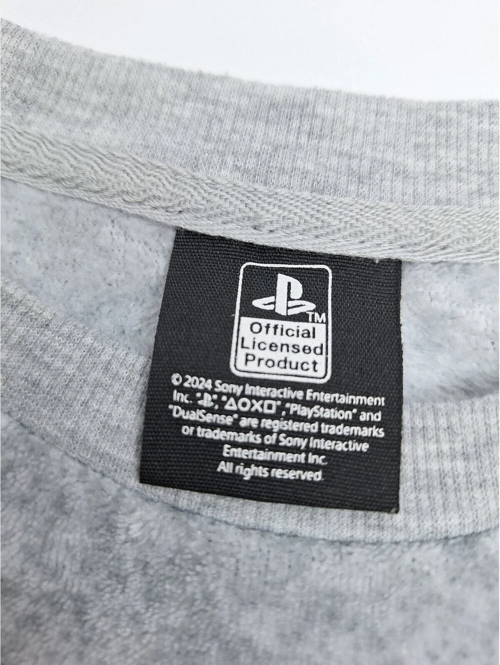 Official Sony PlayStation gray fleece crewneck sweatshirt Size M